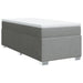 Pat box spring cu saltea, gri deschis, 90x200 cm, textil - WALTI WALTI