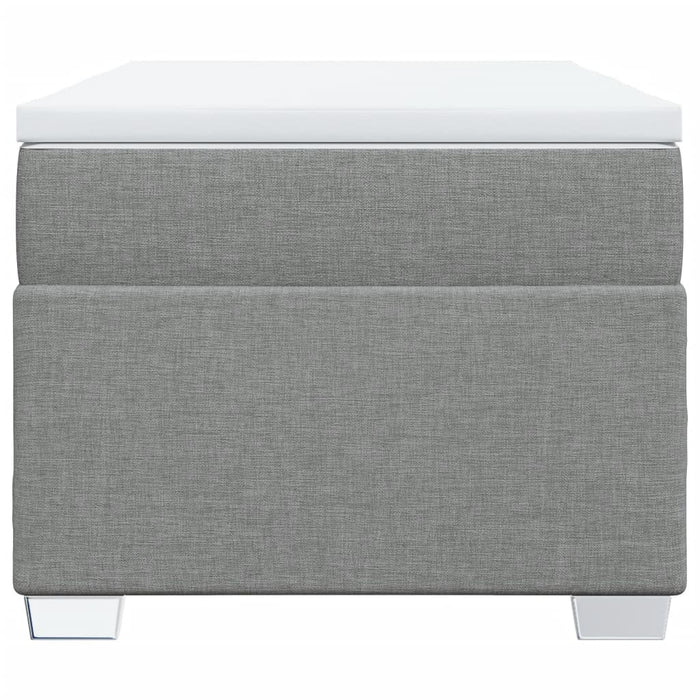 Pat box spring cu saltea, gri deschis, 90x200 cm, textil - WALTI WALTI