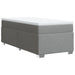 Pat box spring cu saltea, gri deschis, 90x200 cm, textil - WALTI WALTI