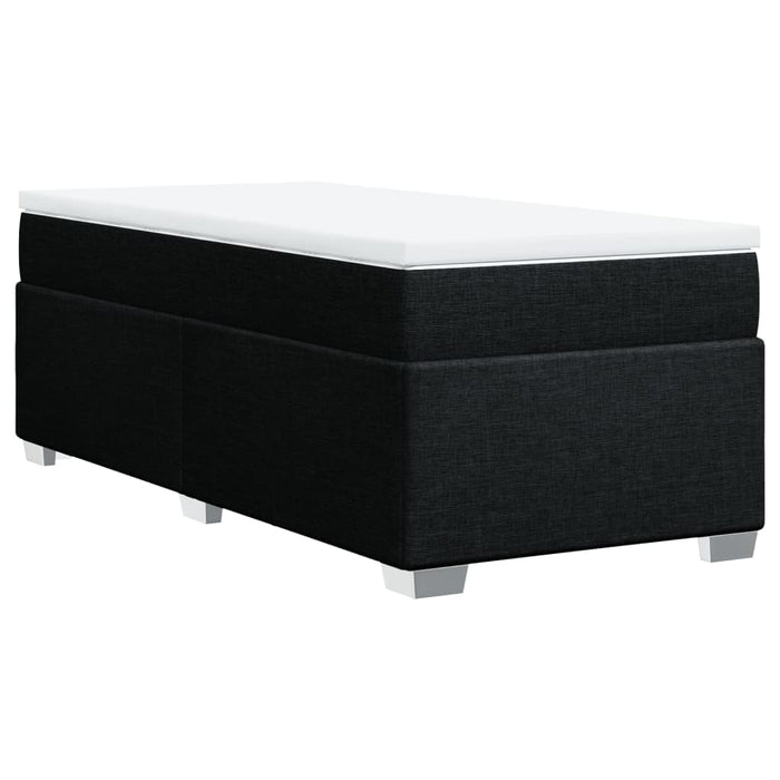 Pat box spring cu saltea, negru, 90x200 cm, textil - WALTI WALTI