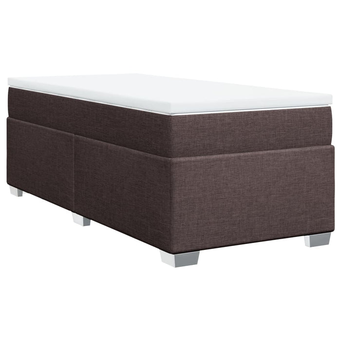 Pat box spring cu saltea, maro închis, 90x200 cm, textil - WALTI WALTI