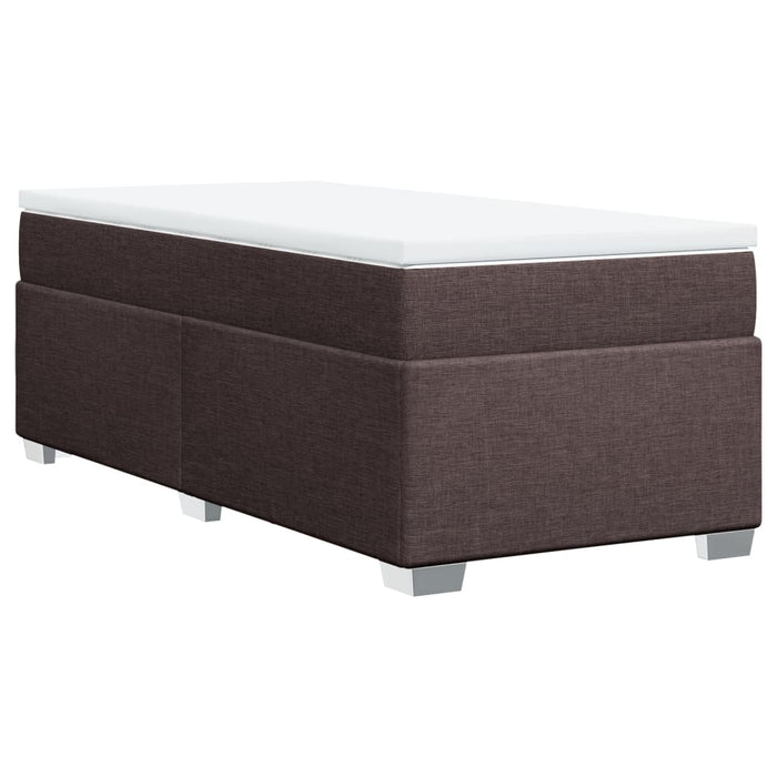 Pat box spring cu saltea, maro închis, 90x200 cm, textil - WALTI WALTI