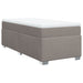 Pat box spring cu saltea, gri taupe, 90x200 cm, textil - WALTI WALTI