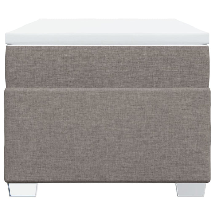 Pat box spring cu saltea, gri taupe, 90x200 cm, textil - WALTI WALTI