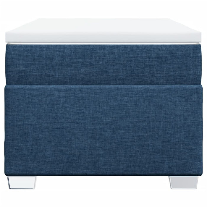 Pat box spring cu saltea, albastru, 90x200 cm, textil - WALTI WALTI