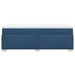 Pat box spring cu saltea, albastru, 90x200 cm, textil - WALTI WALTI