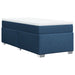 Pat box spring cu saltea, albastru, 90x200 cm, textil - WALTI WALTI