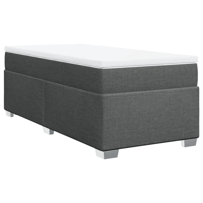 Pat box spring cu saltea, gri închis, 100x200 cm, textil - WALTI WALTI
