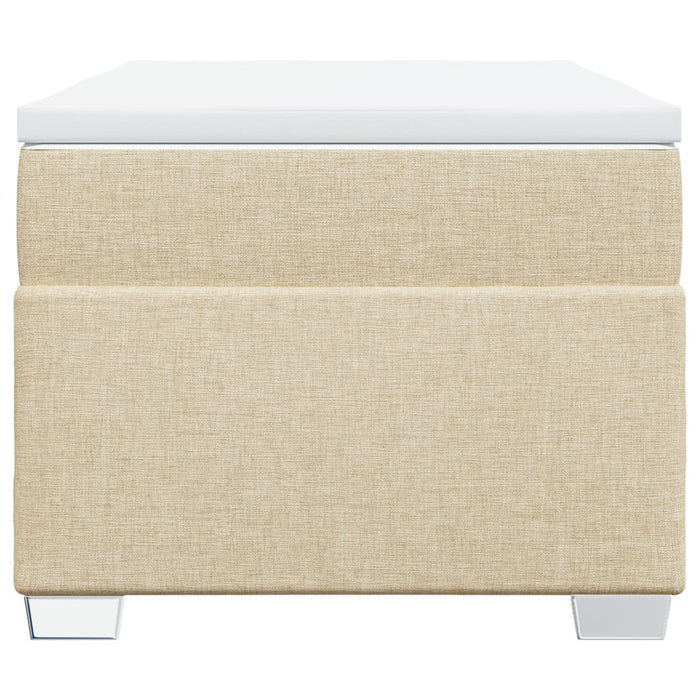 Pat box spring cu saltea, crem, 100x200 cm, textil - WALTI WALTI