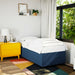 Pat box spring cu saltea, albastru, 100x200 cm, textil - WALTI WALTI