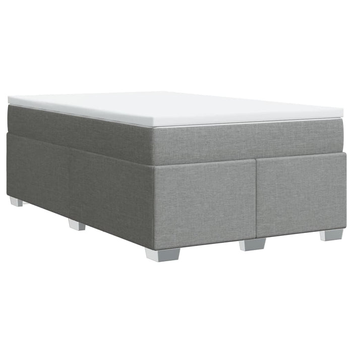 Pat box spring cu saltea, gri deschis, 120x190 cm, textil - WALTI WALTI