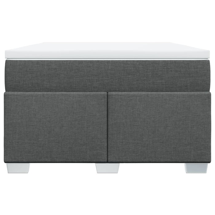 Pat box spring cu saltea, gri închis, 120x190 cm, textil WALTI