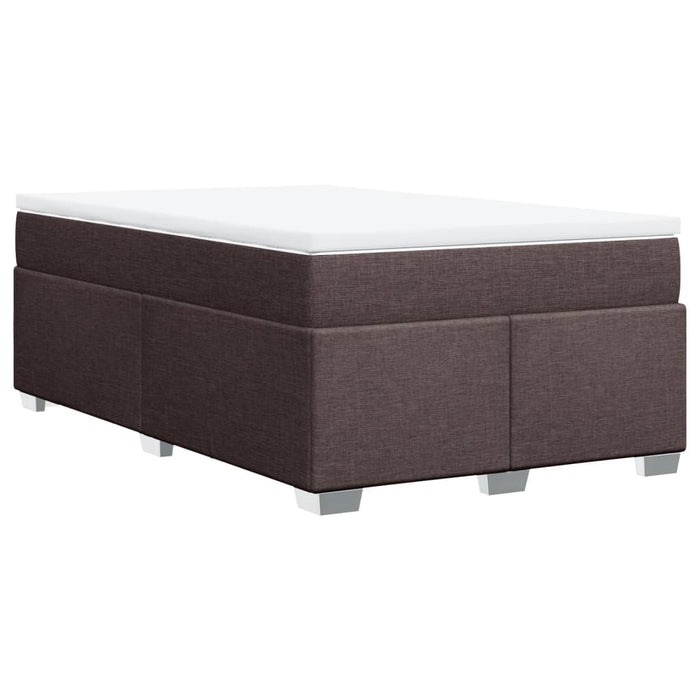 Pat box spring cu saltea, maro închis, 120x190 cm, textil - WALTI WALTI