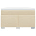 Pat continental cu saltea, crem, 120x190 cm, textil - WALTI WALTI