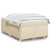 Pat continental cu saltea, crem, 120x190 cm, textil - WALTI WALTI