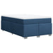 Pat box spring cu saltea, albastru, 120x190 cm, material textil - WALTI WALTI