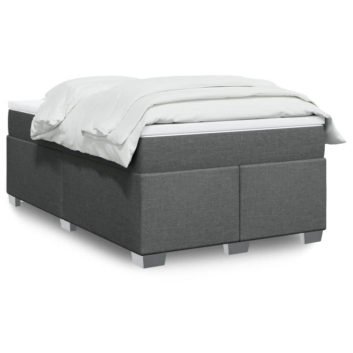 Pat box spring cu saltea, gri închis, 120x200 cm, textil - WALTI WALTI