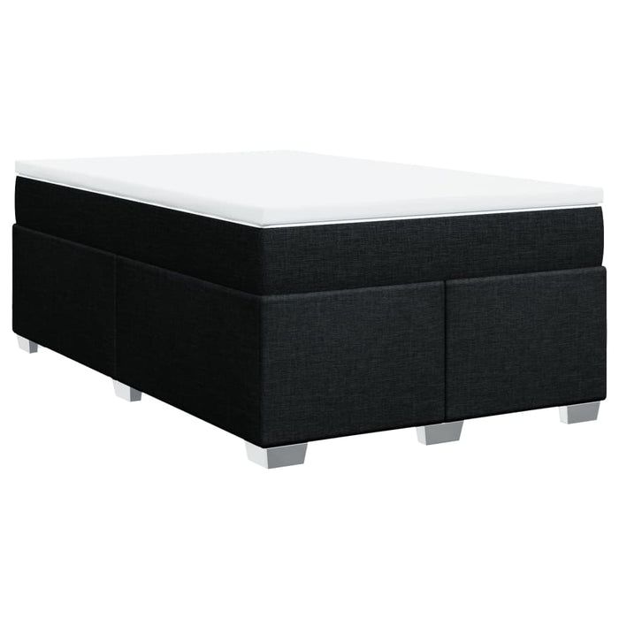 Pat box spring cu saltea, negru, 120x200 cm, textil - WALTI WALTI