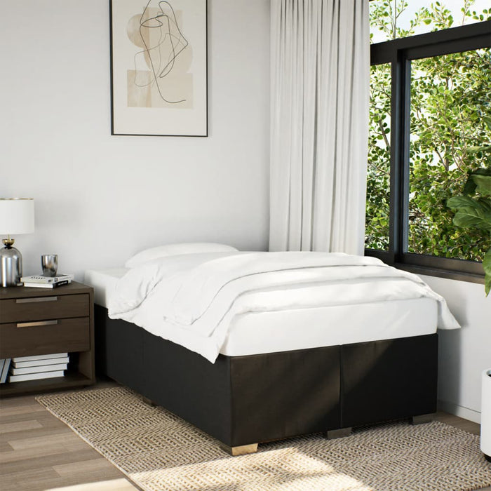 Pat box spring cu saltea, negru, 120x200 cm, textil - WALTI WALTI