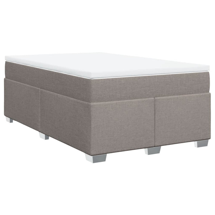 Pat box spring cu saltea, gri taupe, 120x200 cm, textil - WALTI WALTI