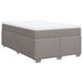 Pat box spring cu saltea, gri taupe, 120x200 cm, textil - WALTI WALTI