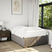 Pat box spring cu saltea, gri taupe, 120x200 cm, textil - WALTI WALTI