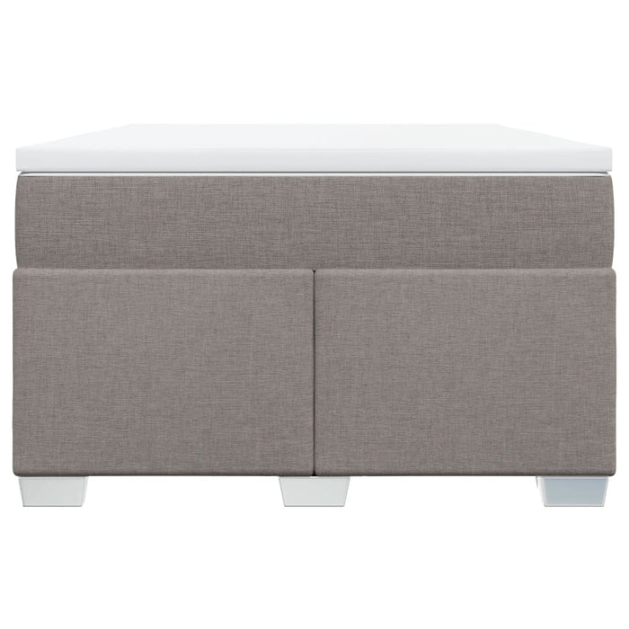 Pat box spring cu saltea, gri taupe, 120x200 cm, textil - WALTI WALTI