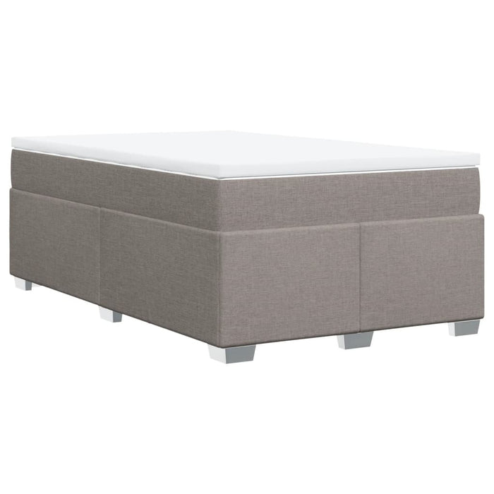 Pat box spring cu saltea, gri taupe, 120x200 cm, textil - WALTI WALTI