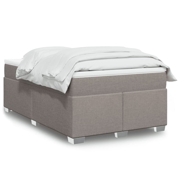 Pat box spring cu saltea, gri taupe, 120x200 cm, textil - WALTI WALTI