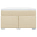 Pat box spring cu saltea, crem, 120x200 cm, textil - WALTI WALTI
