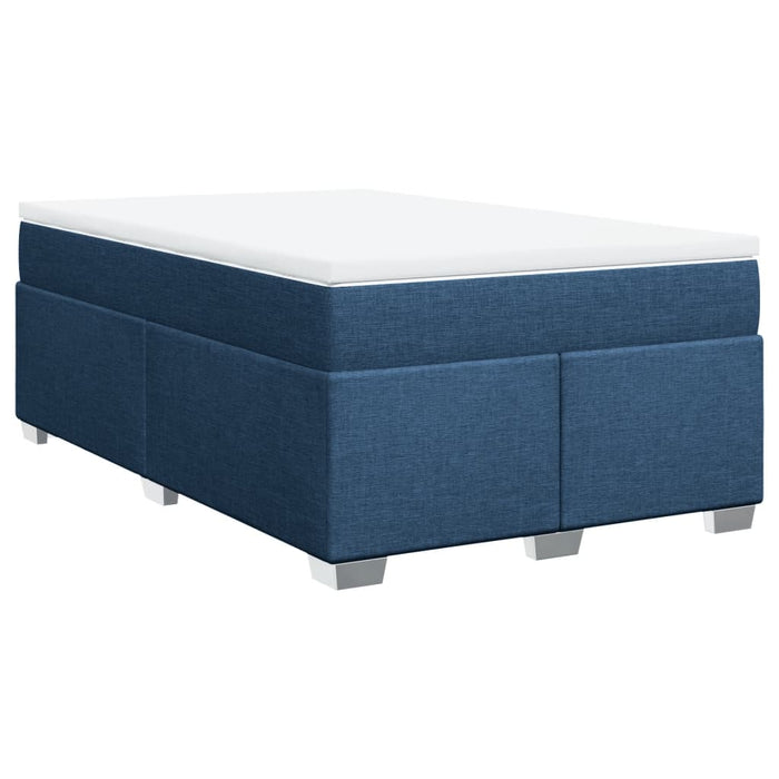 Pat box spring cu saltea, albastru, 120x200 cm, textil - WALTI WALTI