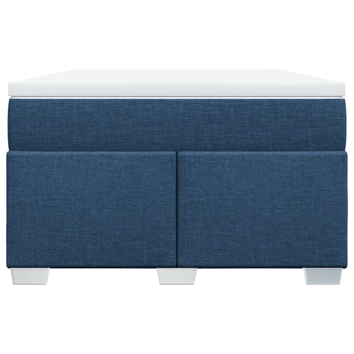 Pat box spring cu saltea, albastru, 120x200 cm, textil - WALTI WALTI