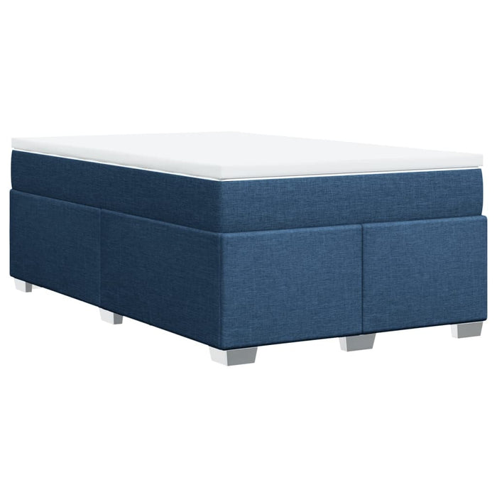 Pat box spring cu saltea, albastru, 120x200 cm, textil - WALTI WALTI