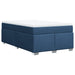 Pat box spring cu saltea, albastru, 120x200 cm, textil - WALTI WALTI