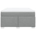 Pat box spring cu saltea, gri deschis, 140x190 cm, textil - WALTI WALTI