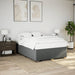 Pat box spring cu saltea, gri închis, 140x190 cm, textil - WALTI WALTI