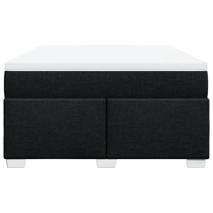 Pat box spring cu saltea, negru, 140x190 cm, textil - WALTI WALTI