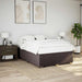 Pat box spring cu saltea, maro închis, 140x200 cm, textil - WALTI WALTI