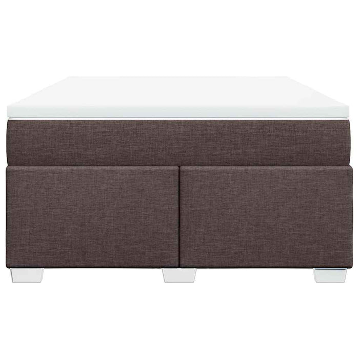 Pat box spring cu saltea, maro închis, 140x200 cm, textil - WALTI WALTI