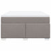 Pat box spring cu saltea, gri taupe, 140x200 cm, textil - WALTI WALTI