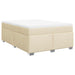 Pat box spring cu saltea, crem, 140x200 cm, textil - WALTI WALTI