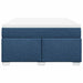 Pat box spring cu saltea, albastru, 140x200 cm, textil - WALTI WALTI