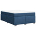 Pat box spring cu saltea, albastru, 140x200 cm, textil - WALTI WALTI