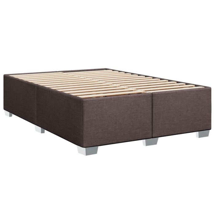 Pat continental cu saltea, maro închis, 140x200 cm, textil - WALTI WALTI