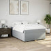 Pat continental cu saltea, gri deschis, 160x200 cm, textil - WALTI WALTI