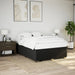 Pat box spring cu saltea, negru, 160x200 cm, textil - WALTI WALTI