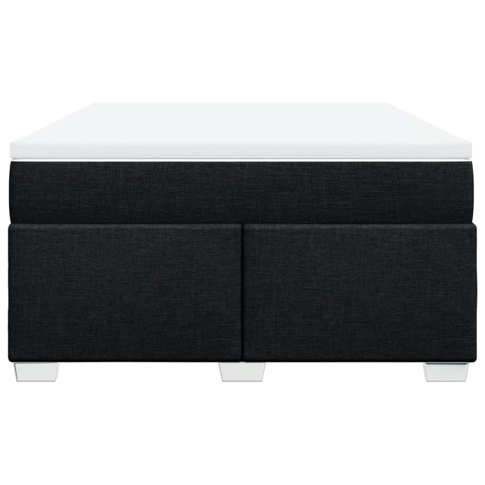 Pat box spring cu saltea, negru, 160x200 cm, textil - WALTI WALTI