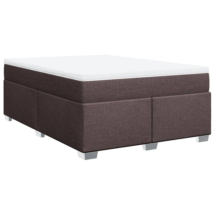 Pat box spring cu saltea, maro închis, 160x200 cm, textil - WALTI WALTI