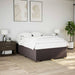 Pat box spring cu saltea, maro închis, 160x200 cm, textil - WALTI WALTI
