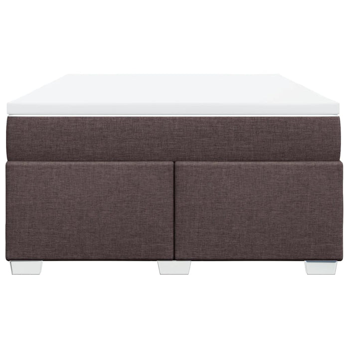Pat box spring cu saltea, maro închis, 160x200 cm, textil - WALTI WALTI